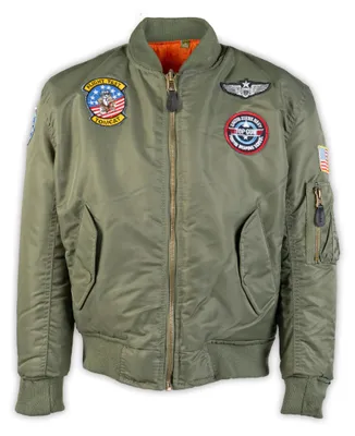 Produktbild von Mil-Tec® Kinder Fliegerjacke MA1® mit Abzeichen - Gefütterte Bomberjacke Jungen