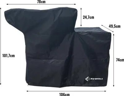 Produktbild von QUADRUM / BBQ / H-Abdeckung schwarz (weißes Logo)