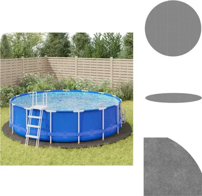 Produktbild von vidaXL Pool-Bodentuch Hellgrau Ø550 cm Polyester Geotextil - Poolabdeckungen & -unterlagen