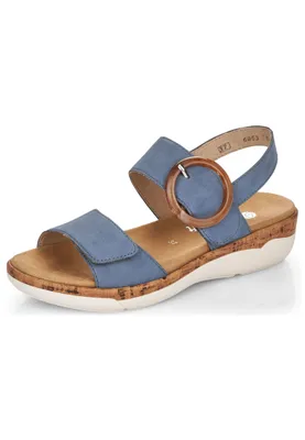 Produktbild von Remonte Riemchensandalen - Himmelblau Leder Größe: 43 Normal