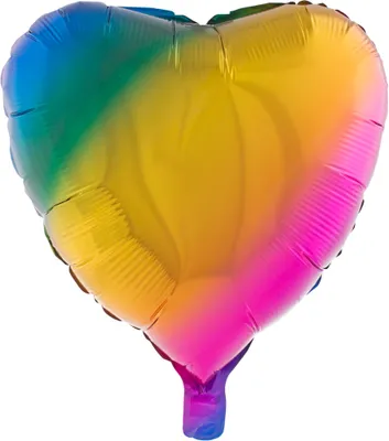 Produktbild von 18"/Ø45cm Herz Folienballon "Regenbogen"