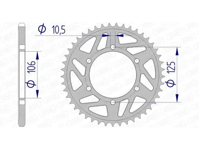 Produktbild von AFAM Kettenrad Alu Standard - 520