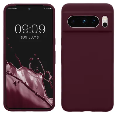 Produktbild von kwmobile Handyhülle für Google Pixel 8 Pro Hülle, für Pixel 8 Pro Case - Hülle Silikon - kabelloses Laden - Bordeaux Violett