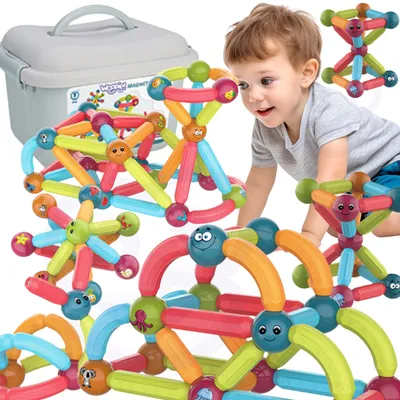 Immagine prodotto di Woopie - Blocchi da costruzione magnetici educativi, 52 pezzi