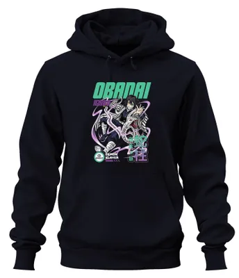 Zdjęcie produktu dla Obanai Iguro Demon Slayer Snake Hashira Anime Gift Japan Y2K Streetwear Uni Bluza z kapturem, Granatowy, XXL