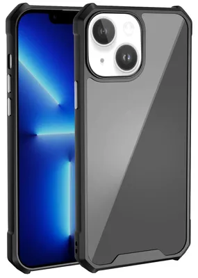Produktbild von Für Apple iPhone 14 Plus Schock Carbon TPU Silikon Etui Handy Hülle Tasche Schwarz