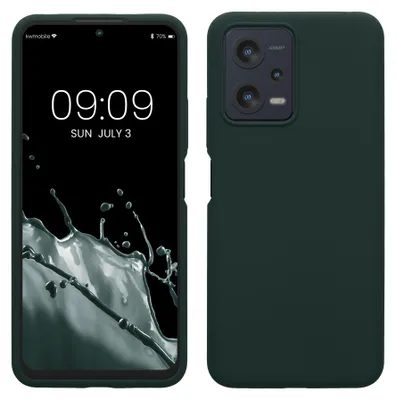 Produktbild von kwmobile Handyhülle für Xiaomi Redmi Note 12 5G / POCO X5 5G Hülle - Case Silikon - Kabelloses Laden - Schutzhülle Cover in Moosgrün