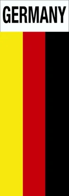 Produktbild von Aufkleber Flagge mit Schriftzug Germany 110 x 40 mm Deutschland Fanartikel