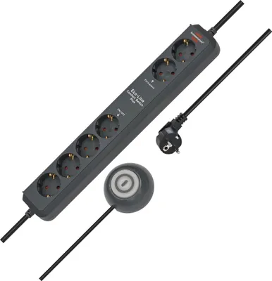 Zdjęcie produktu dla Brennenstuhl 1150610184, 2 m, Niebieski, 4 x gniazdo sieciowe, Czarny