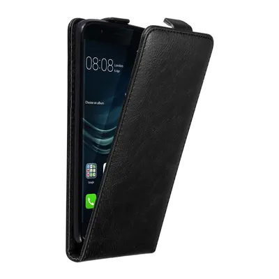 Image de Cadorabo Housse pour Huawei P9 Housse de protection en noir Flip Etui Housse de téléphone portable Case Cover