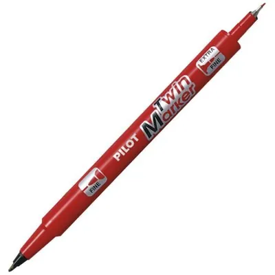 Produktbild von Pilot popisovač 4912 Twin marker červený