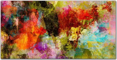 Produktbild von Coloray - Bild aus Glas - 120x60 cm - gehärtetes Glas glasblock mit bild Küche wohnzimmer wanddekoration Dekoration - Abstraktion an einer Wand