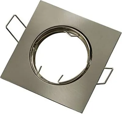 Produktbild von Einbaustrahler GU10 Ø75mm Bohrloch Alu inkl. GU10 5W Warmweiß 350 Lumen LED Leuchtmittel Satin Eckig