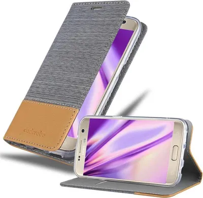 Immagine prodotto di Custodia Cadorabo per Samsung Galaxy S7 custodia protettiva in grigio custodia per cellulare custodia a libro cover