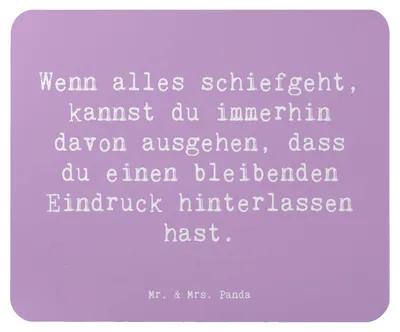 Produktbild von Mr. & Mrs. Panda Mouse Pad Spruch Trost und Eindruck - Lavendeltraum - Geschenk, Stimmungen, positiver Gedanke, Themenwelt Gefühle, Zitat, Mousepad, pc mausunterlage