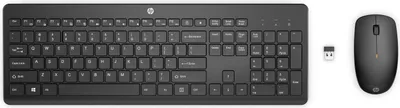 Image de HP Wireless Mouse and Keyboard 235, Full Size (100%), Wireless, RF Wireless, Membrane, Black, Souris incluse