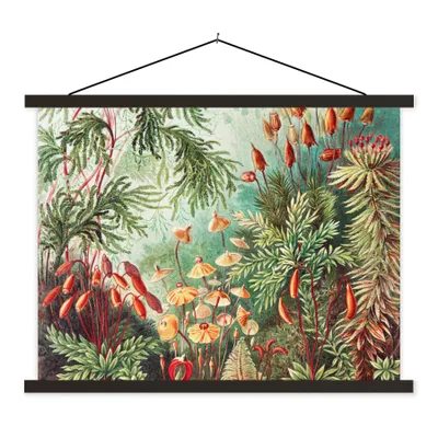 Produktbild von MuchoWow® Textilposter Blumen - Kunst - Vintage - Natur - Botanisch 40x30 cm mit schwarzem Rahmen - Dekorationen