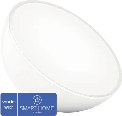 Image de Philips Hue White & Coor. Ambiance LED Lampe de table Go, intensité lumineuse variable, 16 millions de couleurs, contrôlable via l'application, compatible avec Amazon Alexa (Echo, Echo Dot) (7602031P7)