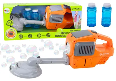 Image de Machine à Bulles de Savon Tondeuse à Gazon Tondeuse Deux Liquides Orange