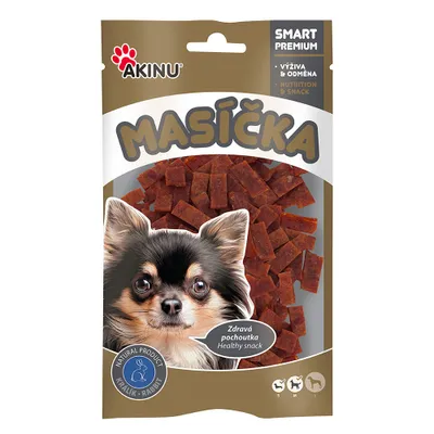 Produktbild von Akinu MASÍČKA Králičí pásky pamlsek pro psy 75 g