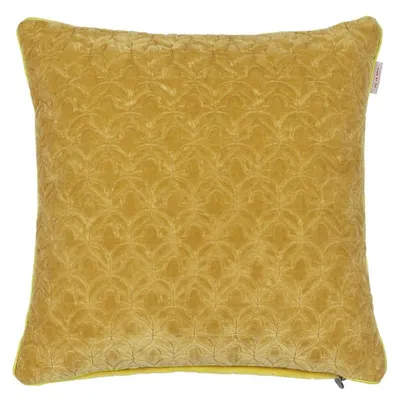 Deko-Kissen Quilty Dreams, 45x45 cm, Tulpenmuster, Gelb