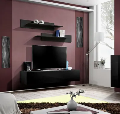 Immagine prodotto di Mobile TV Scaffali a muro Nero Mobile basso Mobili per soggiorno