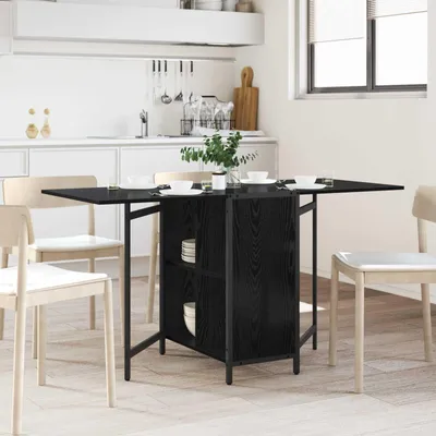 Productafbeelding van Maison Exclusive - Eettafel, 144 x 60 x 75 cm, houtvezel, zwart, eikenhoutlook