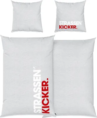 Produktbild von HERDING STRASSENKICKER Bettwäsche-Set ‘Hellgrau’ – 135×200, Renforcé, Deckenbezug im Lieferumfang enthalten, Kissenbezug enthalten