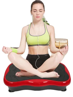 Produktbild von Vibrationsplattformmaschine, Muskelstärkung, praktisches Fitness für zu Hause, Schwarz und rot
