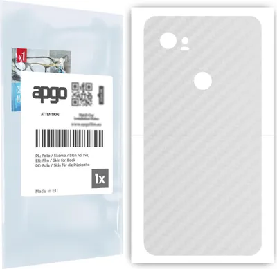 Produktbild von apgo Rückseite Schutzfolie für Google Pixel 2 XL -  Hinten Schutzfolie Carbon Transparent (durchsichtig), Rückseite Folie schützt vor Kratzern und Fingerabdrücken