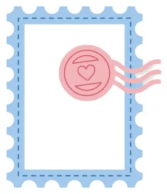 Mini-Stanzformen Poststempel 2er-Set 2,98x3,98 cm