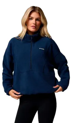 Image de Columbia Timber Meadow™ Manteau polaire femme, fermeture éclair partielle, bleu, taille M