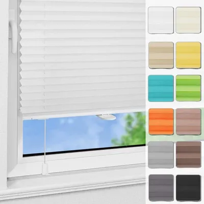 Obrázek produktu pro Plisé žaluzie – zatemňovací plisé pro okna – montáž bez vrtání – dvojité plisé – 65 x 120 cm – bílá