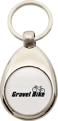 Produktbild von Huuraa Schlüsselanhänger Gravel Bike Fahrrad Metall Schlüsselring Einkaufswagenchip Geschenkidee
