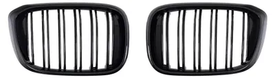 Produktbild von Nieren Kühlergrill für BMW X3 G01 X4 G02 2018-2021 Doppelstreifen Glänzend schwarz.