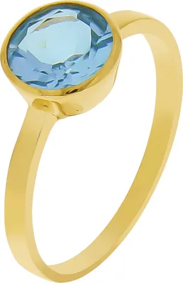 Produktbild von Fascination by Ellen K. Ring 375 Gold mit Blautopas (beh.)