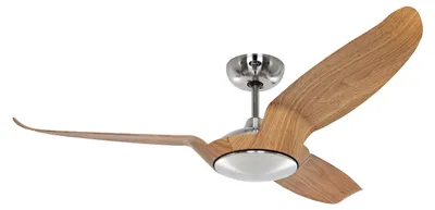 Immagine prodotto di Ventilatore da soffitto a risparmio energetico con telecomando Eco Talos 135 cm Cromo / Rovere