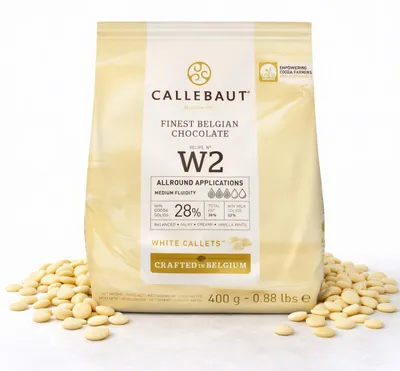 Produktbild von Callebaut W2 Kuvertüre Callets weiße Schokolade - 400g