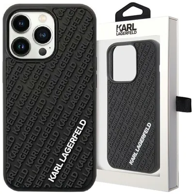 Zdjęcie produktu dla Karl Lagerfeld KLHCP15X3DMKRLK iPhone 15 Pro Max 6.7 czarny/black hardcase 3D Rubber Multi Logo