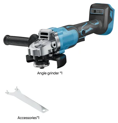 Image de Meuleuse d'angle sans fil - 125 mm - 3 vitesses - Moteur sans balais - 21 V - Pour poncer et polir - Sans batterie