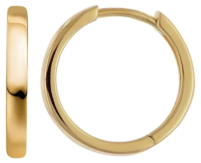trendor 21699 Damen-Ohrringe Gold 333/8K Klappcreolen 16x2 mm 1
