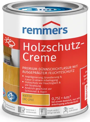 Produktbild von Remmers Holzschutz-Creme 3in1 kiefer (RC-270) 0,75 l, Holzlasur aussen