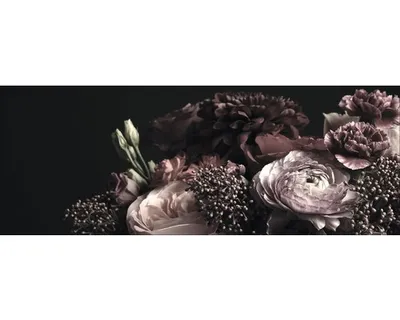 Produktbild von Glasbild Barock Flowers I GLA2258 80x30 cm