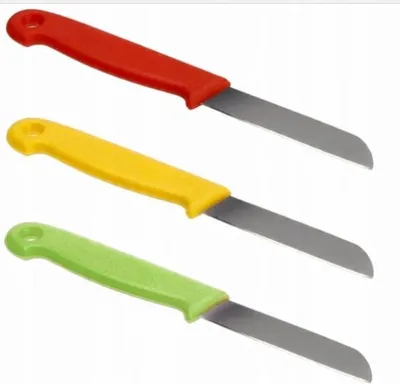 Zdjęcie produktu dla GALICJA Nożyk jarzyniak do warzyw 6 cm – ergonomiczny, stal nierdzewna, mix kolorów