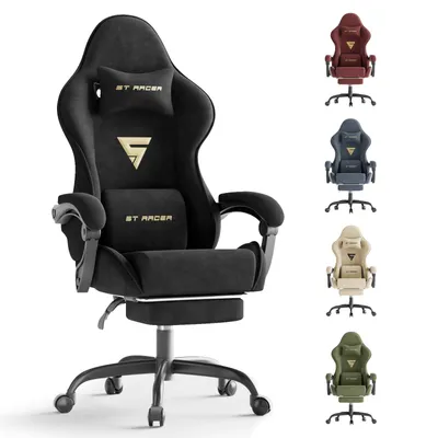 Produktbild von Verdego Gaming-Stuhl, Bürostuhl Ergonomisch, Chefsessel Racing Stuhl Computerstuhl, Höhenverstellbarer Schreibtischstuhl, Schwarz