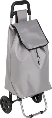 Produktbild von 5five Simply Smart Einkaufstrolley aus Polyester Metall grau silber schwarz 91,5 cm x 35 cm x 28,5 cm