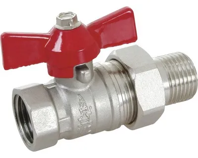 Obrázek produktu pro Kulový kohout s plným průtokem a šroubením, T rukojeť, ŠxM 1"