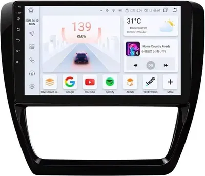 Zdjęcie produktu dla Radio samochodowe z Bluetooth i CarPlay do Volkswagena VW Jetta 6 (2011–2018) – kompatybilne z Apple i Android – system stereo – system nawigacyjny – 4 GB pamięci RAM, 32 GB pamięci wewnętrznej
