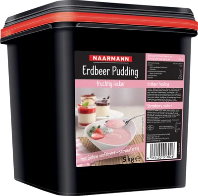 Produktbild von Naarmann Erdbeer Pudding mit Sahne verfeinert servierfertig 5000g