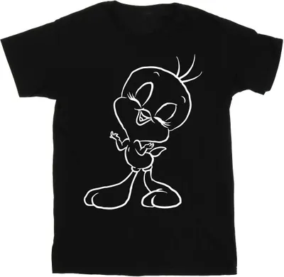 Produktbild von Looney Tunes - "Tweety Pie Outline" T-Shirt für Herren BI35184 (L) (Schwarz)